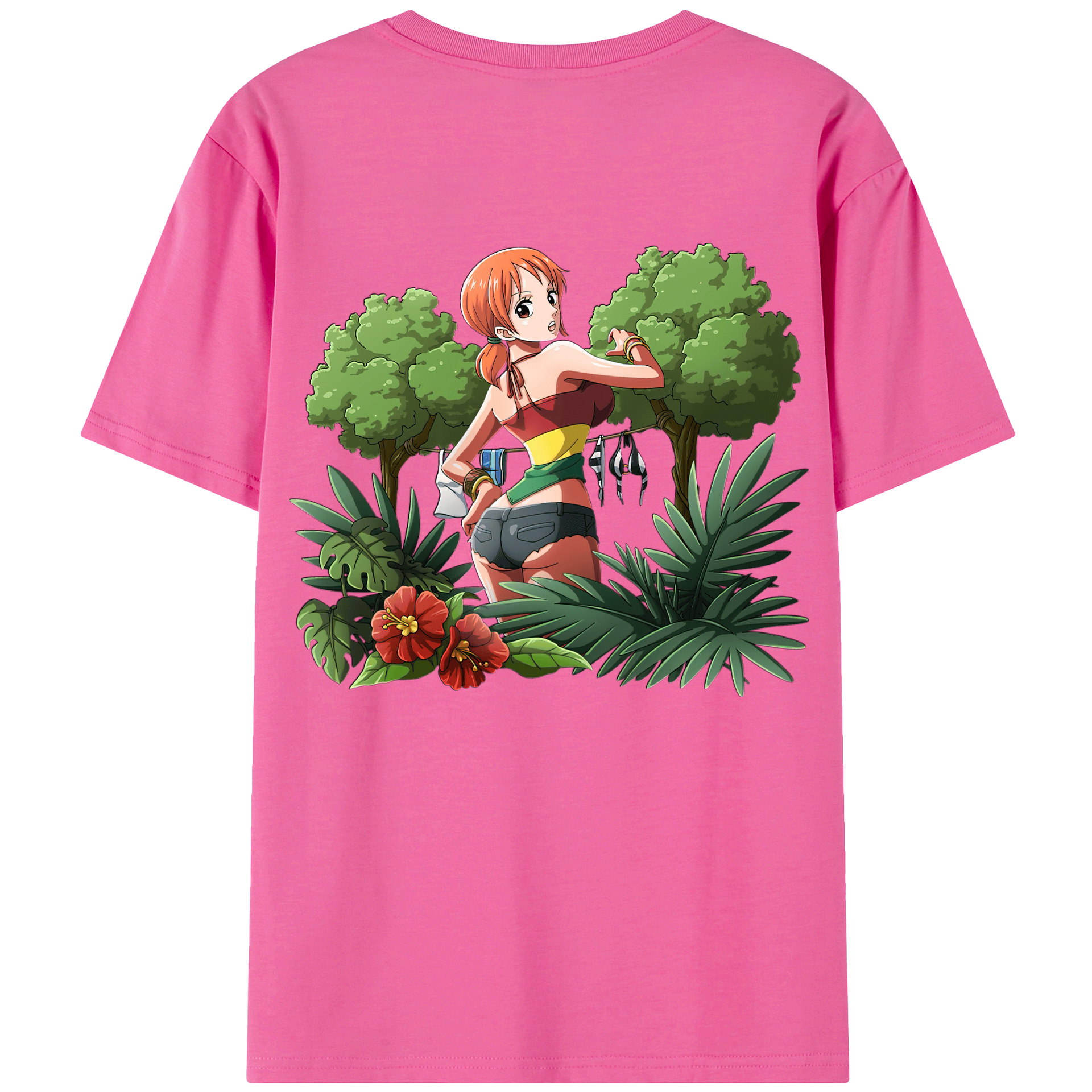 （画像用） ワンピース ナミ ONE PIECE Nami レディース半袖Tシャツ(バックプリント)